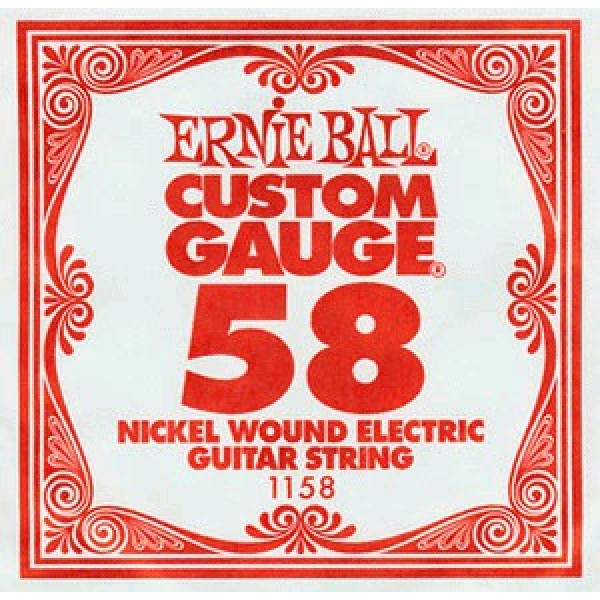 ERNIE BALL 1158 Slinky Nickel ELECTRIC STRINGS ROUND SINGLES