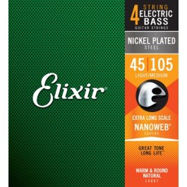 Elixir Nanoweb Extra Long Scale 45-105 ELECTRIC BASS SET Μουσικα Οργανα - Κιθαρες - Kagmakis Guitars