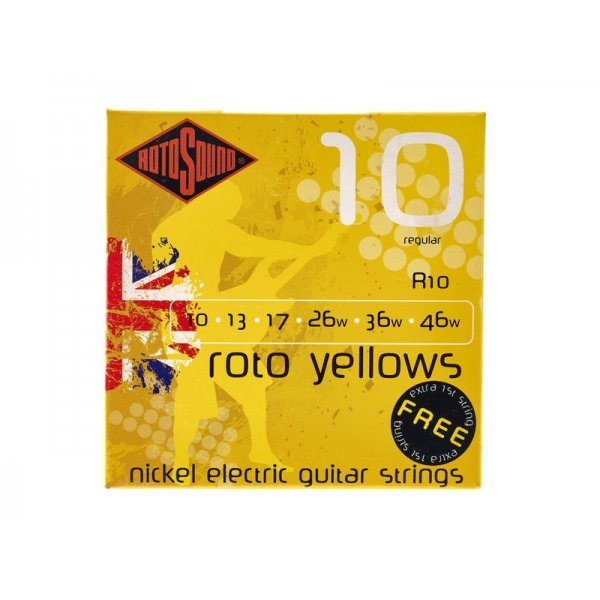 Rotosound Roto Yellows 010-46 (R10) ELECTRIC GUITAR SET Μουσικα Οργανα - Κιθαρες - Kagmakis Guitars