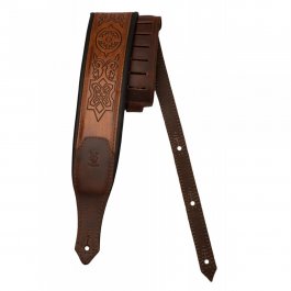 MINOTAUR CELTIC RIM carved brown STRAPS Μουσικα Οργανα - Κιθαρες - Kagmakis Guitars