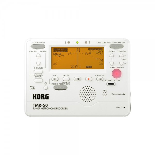 KORG TMR-50-PW DIGITAL TUNER METRONOME RECORDER WHITE TUNER - METRONOME Μουσικα Οργανα - Κιθαρες - Kagmakis Guitars