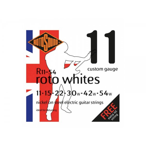 χορδες - Rotosound Roto Whites 011-054 (R11-54) ΣΕΤ ΗΛΕΚΤΡΙΚΗΣ ΚΙΘΑΡΑΣ Μουσικα Οργανα - Κιθαρες - Kagmakis Guitars