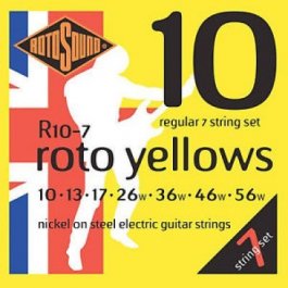 Rotosound Roto Yellows 010-056 7string (R10-7) ELECTRIC GUITAR SET Μουσικα Οργανα - Κιθαρες - Kagmakis Guitars
