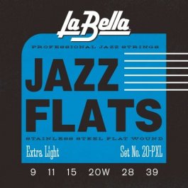 La Bella 20PXL Jazz Flats, Extra Light 009-039 Σετ 6 χορδές ηλεκτρικής κιθάρας ELECTRIC GUITAR SET Μουσικα Οργανα - Κιθαρες - Kagmakis Guitars