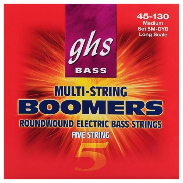 GHS 5M-DYB Bass Boomers 045-130 Σετ 5 χορδές ηλεκτρικού μπάσου PRODUCTS FROM XML Μουσικα Οργανα - Κιθαρες - Kagmakis Guitars