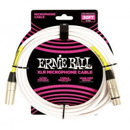 Ernie Ball 6389 XLR Male - XLR Female 6.10m White INSTRUMENT Μουσικα Οργανα - Κιθαρες - Kagmakis Guitars