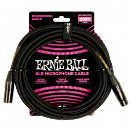 Ernie Ball 6392 Braided XLR Male - XLR Female 6.10m Black CABLES Μουσικα Οργανα - Κιθαρες - Kagmakis Guitars