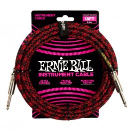 Ernie Ball 6396 Braided Red - Black 5.50m INSTRUMENT Μουσικα Οργανα - Κιθαρες - Kagmakis Guitars
