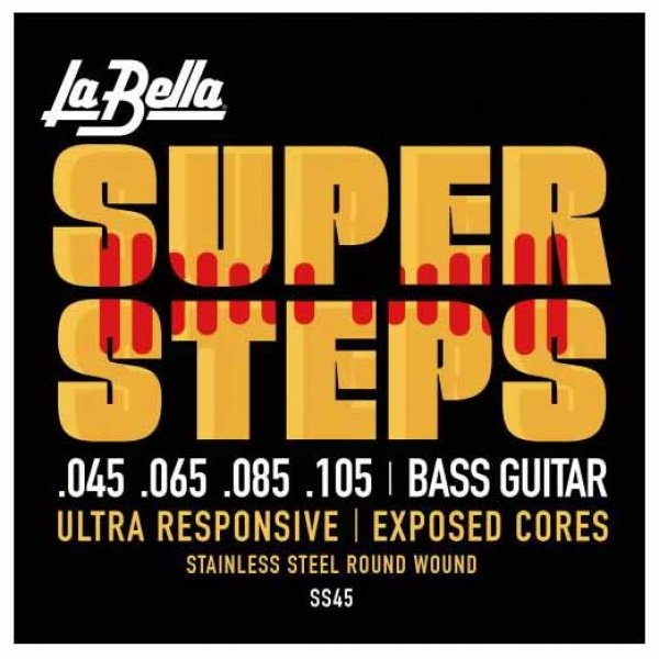 La Bella SS45 Super Steps Standard 045-105 Σετ 4 χορδές ηλεκτρικού μπάσου ELECTRIC BASS SET Μουσικα Οργανα - Κιθαρες - Kagmakis Guitars