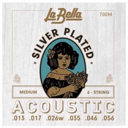 La Bella 700M Silver Plated Medium 013-056 Σετ 6 χορδές ακουστικής κιθάρας ΣΕΤ ΑΚΟΥΣΤΙΚΗΣ ΚΙΘΑΡΑΣ Μουσικα Οργανα - Κιθαρες - Kagmakis Guitars