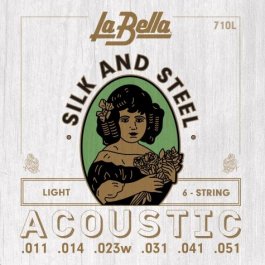 La Bella 710L Silk & Steel, Light 011-051 Σετ 6 χορδές ακουστικής κιθάρας ΣΕΤ ΑΚΟΥΣΤΙΚΗΣ ΚΙΘΑΡΑΣ Μουσικα Οργανα - Κιθαρες - Kagmakis Guitars