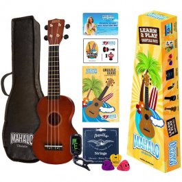 Mahalo Learn 2 Play Pack, Rainbow Soprano Brown UKULELE Μουσικα Οργανα - Κιθαρες - Kagmakis Guitars