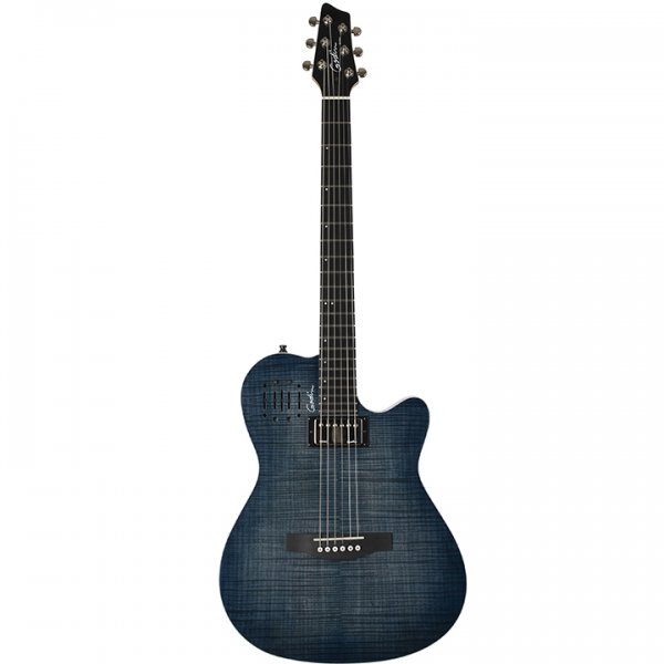 Godin A6 Ultra Flame Denim Blue & Gig Bag PRODUCTS FROM XML Μουσικα Οργανα - Κιθαρες - Kagmakis Guitars