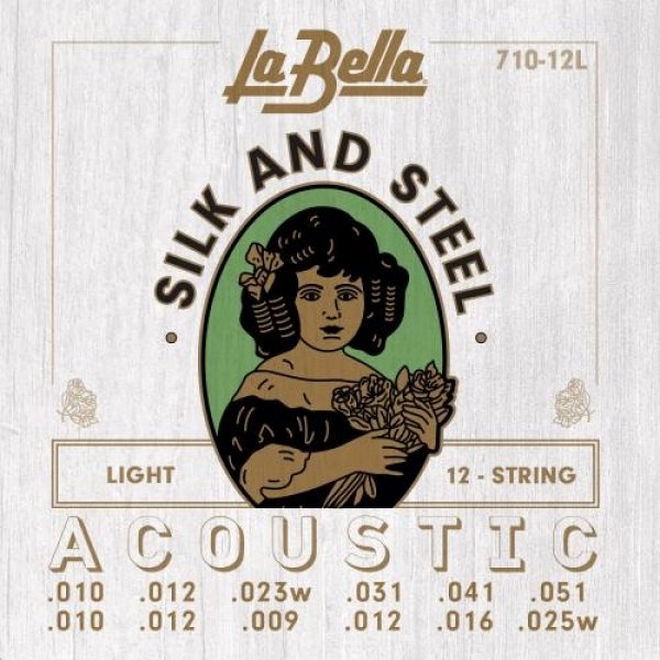 La Bella 710-12L Silk & Steel, Light 010-051 Σετ 12 χορδές ακουστικής κιθάρας ΣΕΤ ΑΚΟΥΣΤΙΚΗΣ ΚΙΘΑΡΑΣ Μουσικα Οργανα - Κιθαρες - Kagmakis Guitars