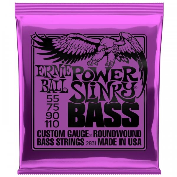 Ernie Ball 2831 Nickel Wound Power Slinky 055-110 Σετ 4 χορδές ηλεκτρικού μπάσου BASS STRINGS SET Μουσικα Οργανα - Κιθαρες - Kagmakis Guitars