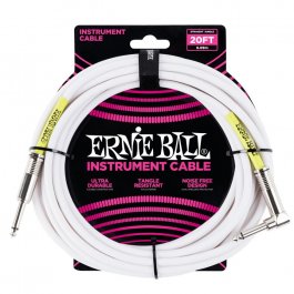 Ernie Ball 6047 Classic Angled Jack Male - Jack Male White 6.00m Καλώδιο οργάνου INSTRUMENT Μουσικα Οργανα - Κιθαρες - Kagmakis Guitars