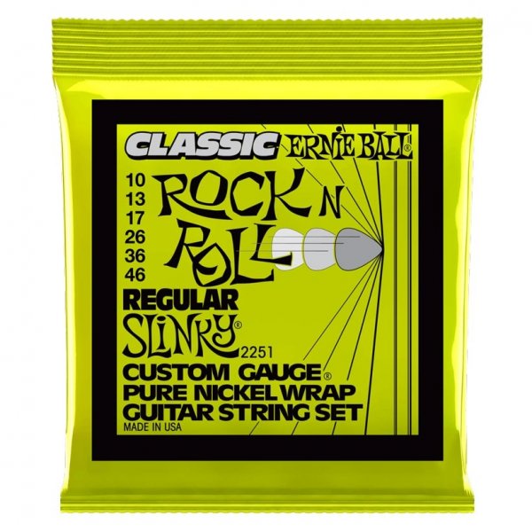 Ernie Ball 2251 Rock n' Roll Regular Slinky 010-046 Σετ 6 χορδές ηλεκτρικής κιθάρας ELECTRIC GUITAR SET Μουσικα Οργανα - Κιθαρες - Kagmakis Guitars